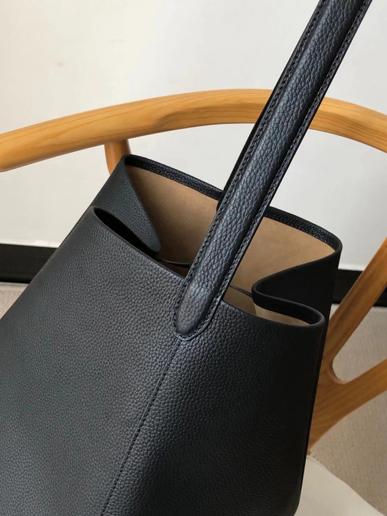 RowRuche Cowhide Leather Tote Bag