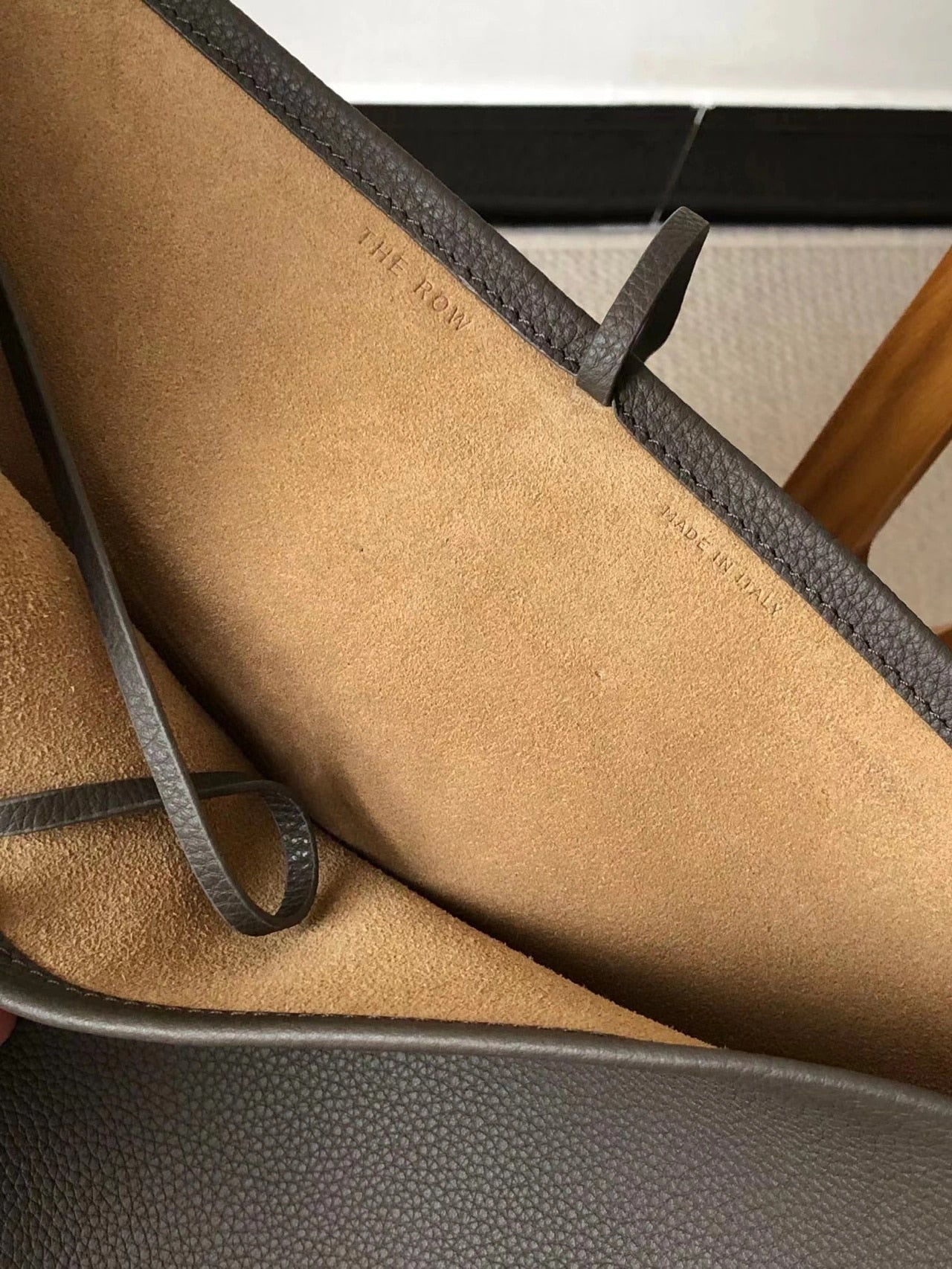 RowRuche Cowhide Leather Tote Bag