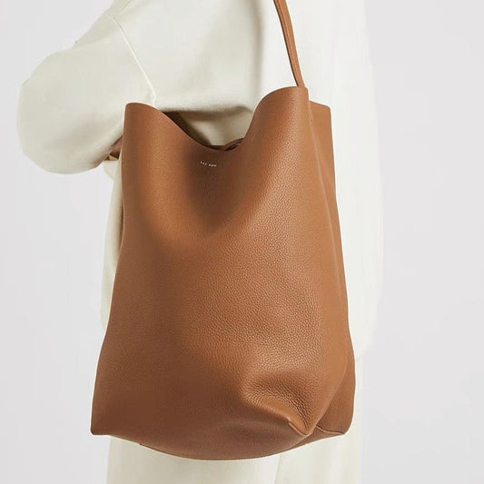 RowRuche Cowhide Leather Tote Bag