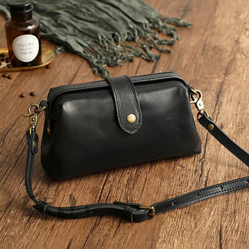 Alma Compact Doctor Bag in Italian Leather