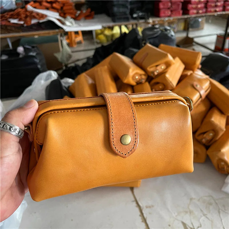 Alma Compact Doctor Bag in Italian Leather
